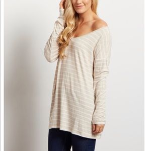 Pink blush stripes long sleeve